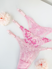 Набір трусиків стрінгів Princess box на регуляторах в рожевому кольорі , фото 2
