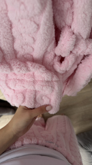 Махровий халат Embrace в рожевому кольорі , фото 6