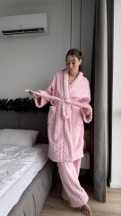 Піжама Embrace з махри в рожевому кольорі , фото 7