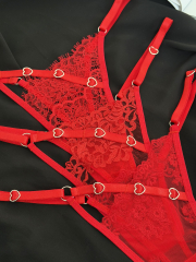 Набір трусиків з декоративними сердечками в червоному кольорі Valentines , фото 8