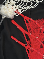 Набір трусиків з декоративними сердечками в червоному кольорі Valentines , фото 7