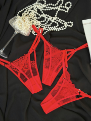 Набір трусиків з декоративними сердечками в червоному кольорі Valentines , фото 5