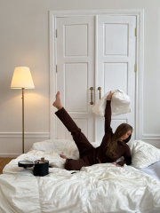 Піжама IRIS в коричневому кольорі довга, фото 3