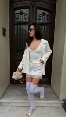 Сатинова спідниця ROSIE в теплому білому кольорі , фото 4