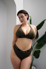 Купальник Safarova в кольорі хакі з бразилійками , фото 1