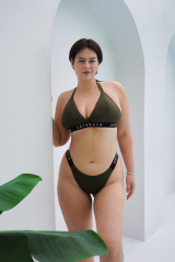 Купальник Safarova в кольорі хакі з стрінгами , фото 4