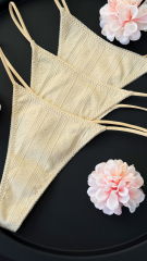 Набір трусиків з натуральної тканини Susan в бежевому кольорі, фото 3