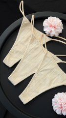 Набір трусиків з натуральної тканини Susan в бежевому кольорі, фото 4