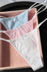 Набір трусиків з натуральної тканини Gloria (рожеві, блакитні, білі) , фото 2