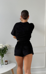 Піжама Teddy в чорному кольорі укорочена , фото 7