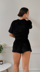 Піжама Teddy в чорному кольорі укорочена , фото 3