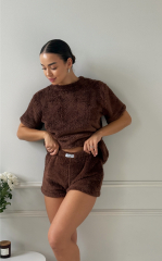 Піжама Teddy в коричневому кольорі укорочена, фото 2