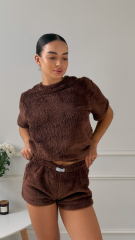 Піжама Teddy в коричневому кольорі укорочена, фото 3