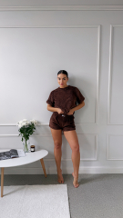 Піжама Teddy в чорному кольорі укорочена , фото 9