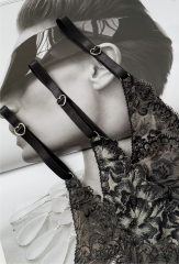 Набір трусиків стрінгів Princess box на регуляторах в чорному кольорі , фото 7