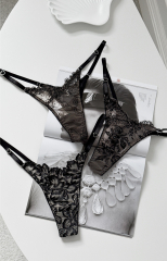 Набір трусиків стрінгів Princess box на регуляторах в чорному кольорі , фото 4