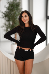 Костюм для дому трикотажний POLLY чорний, фото 1