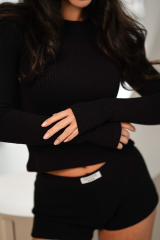 Костюм для дому трикотажний POLLY чорний, фото 4