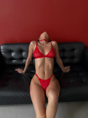 Комплект білизни з пірсінгом в червоному кольорі , фото 3