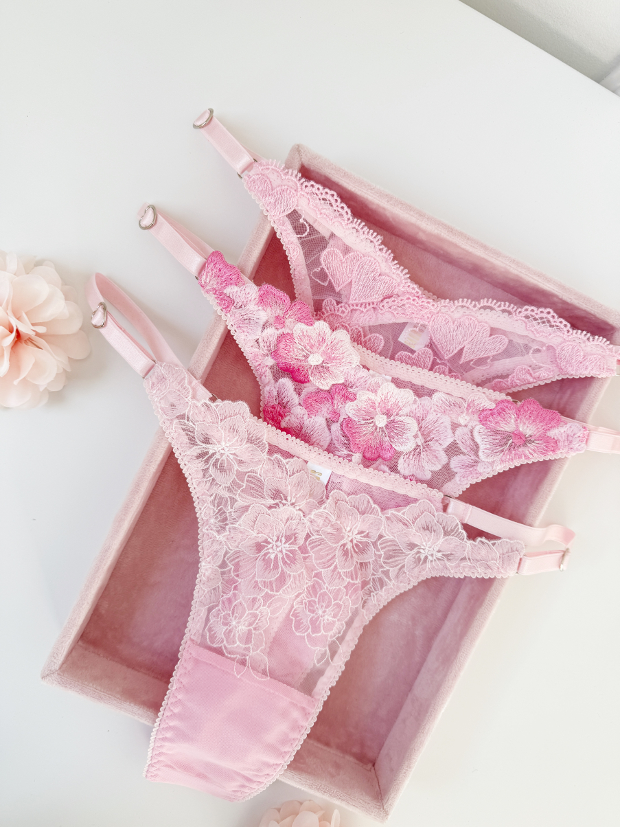Набір трусиків стрінгів Princess box на регуляторах в рожевому кольорі , фото 20