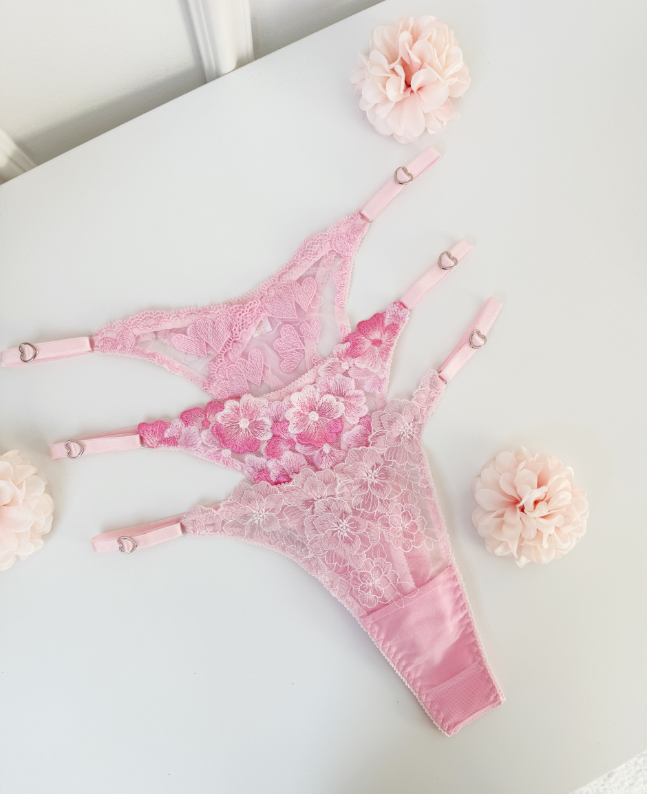 Набір трусиків стрінгів Princess box на регуляторах в рожевому кольорі , фото 18