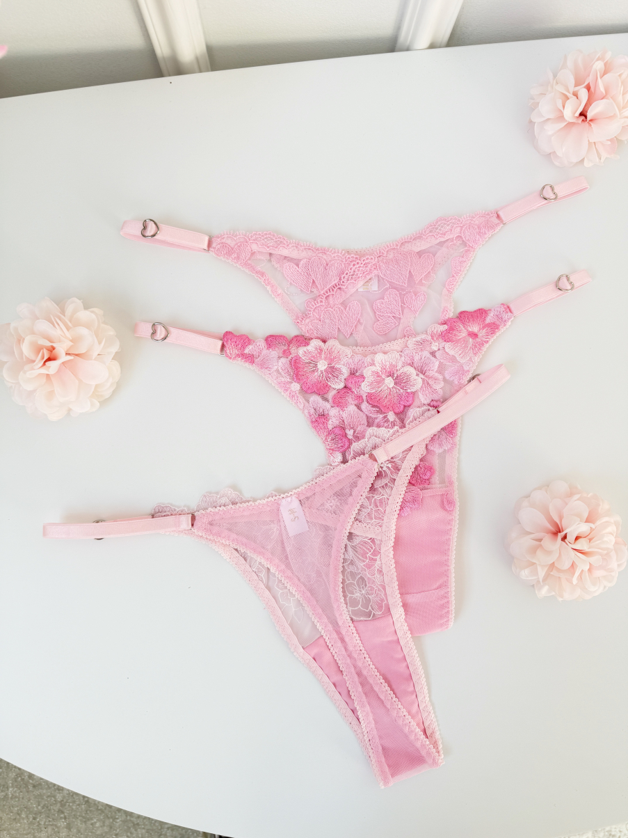 Набір трусиків стрінгів Princess box на регуляторах в рожевому кольорі , фото 16