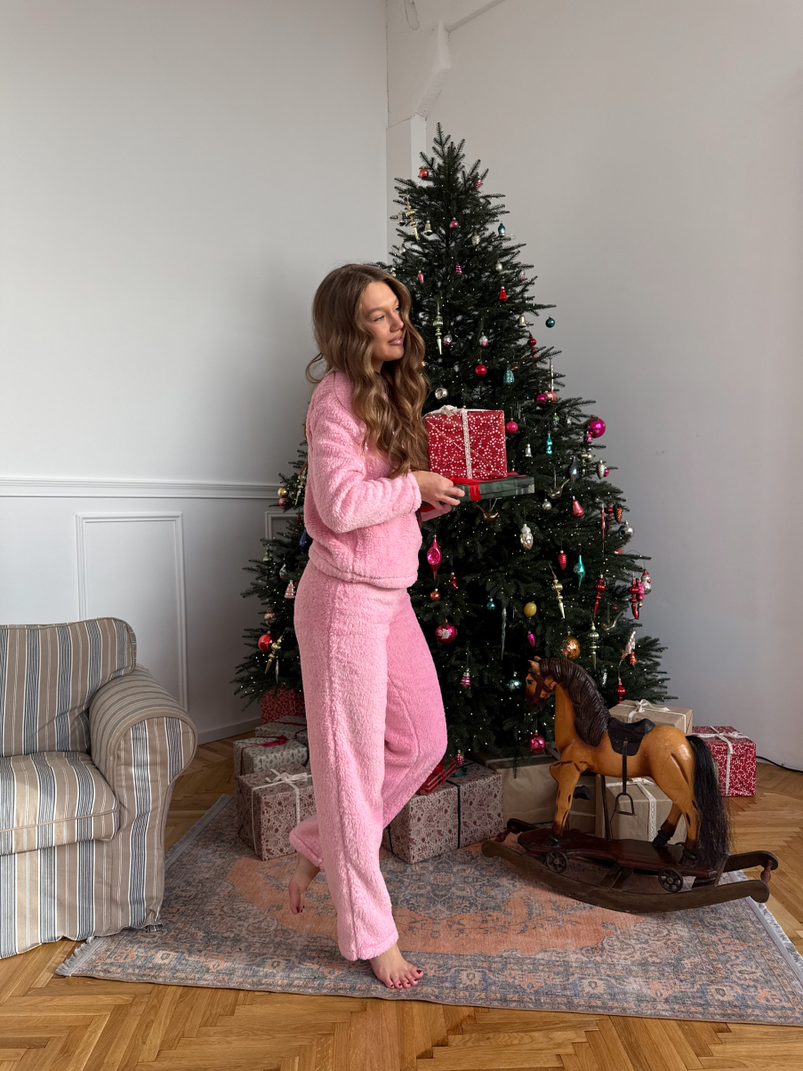 Теплий костюм для дому TEDDY рожевий, фото 14