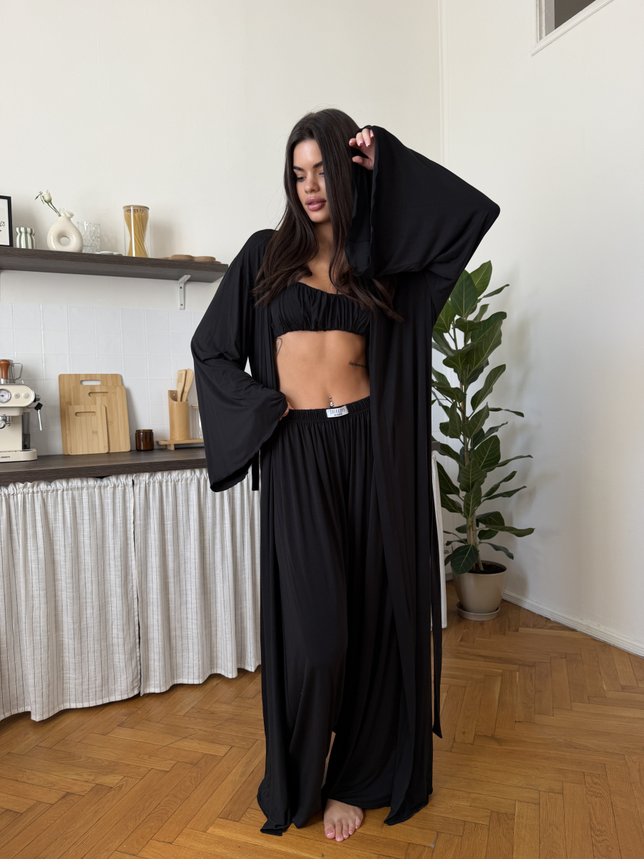 Костюм з натуральної тканини Amelie в чорному кольорі , фото 18
