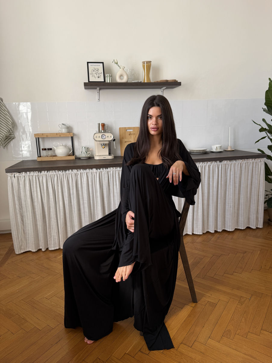Костюм з натуральної тканини Amelie в чорному кольорі , фото 16