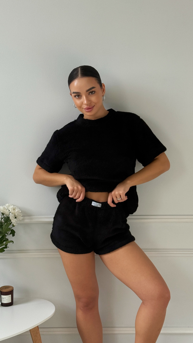 Піжама Teddy в чорному кольорі укорочена , фото 10