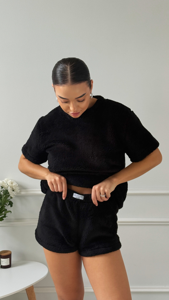 Піжама Teddy в чорному кольорі укорочена , фото 14