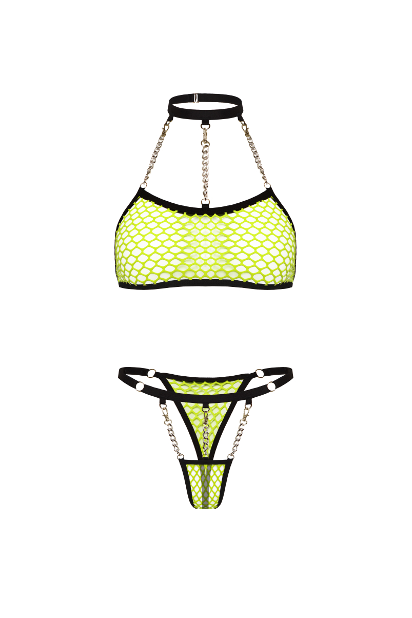 Комплект білизни Undine салатова верх XS трусики M №47, фото 1