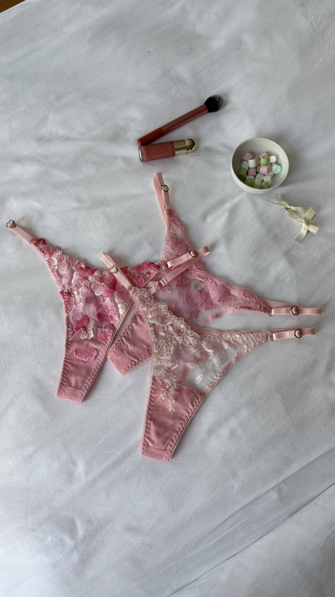 Набір трусиків стрінгів Princess box на регуляторах в рожевому кольорі , фото 15