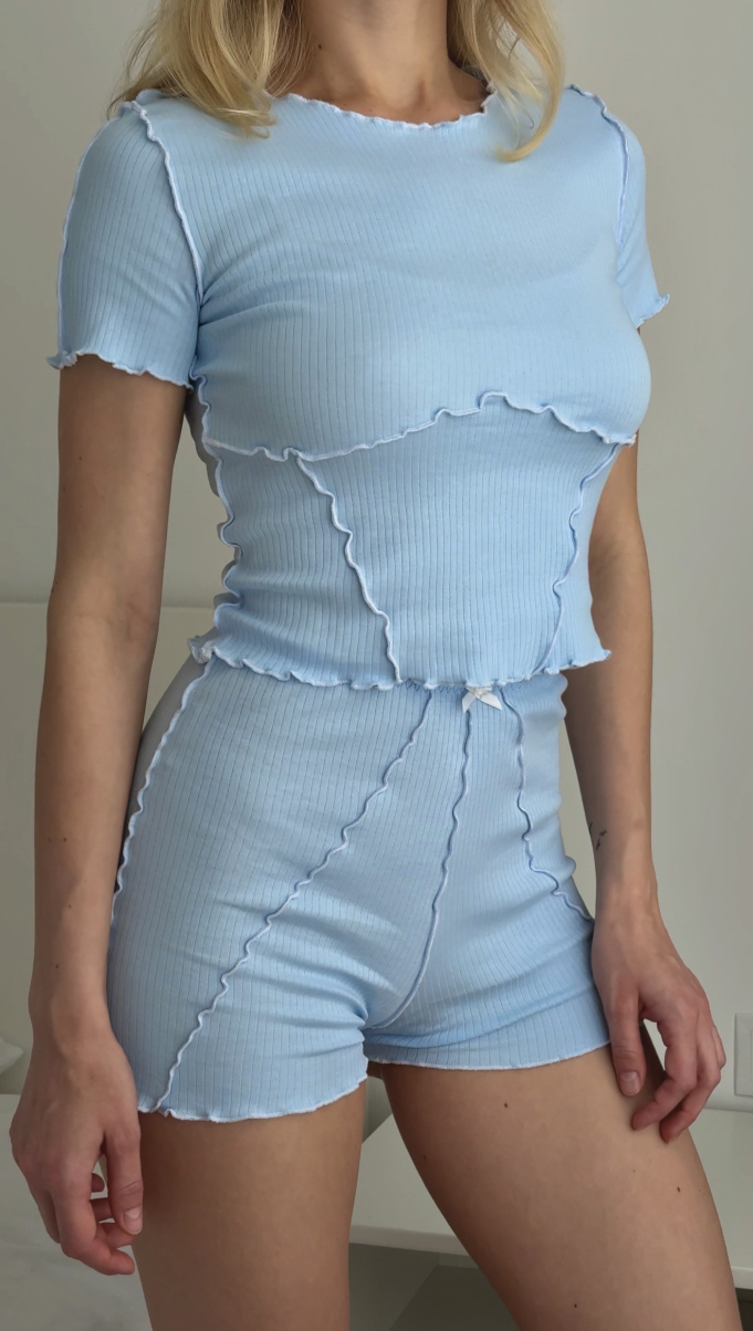 Піжама Coco в блакитному кольорі розмір S-M №330, фото 1