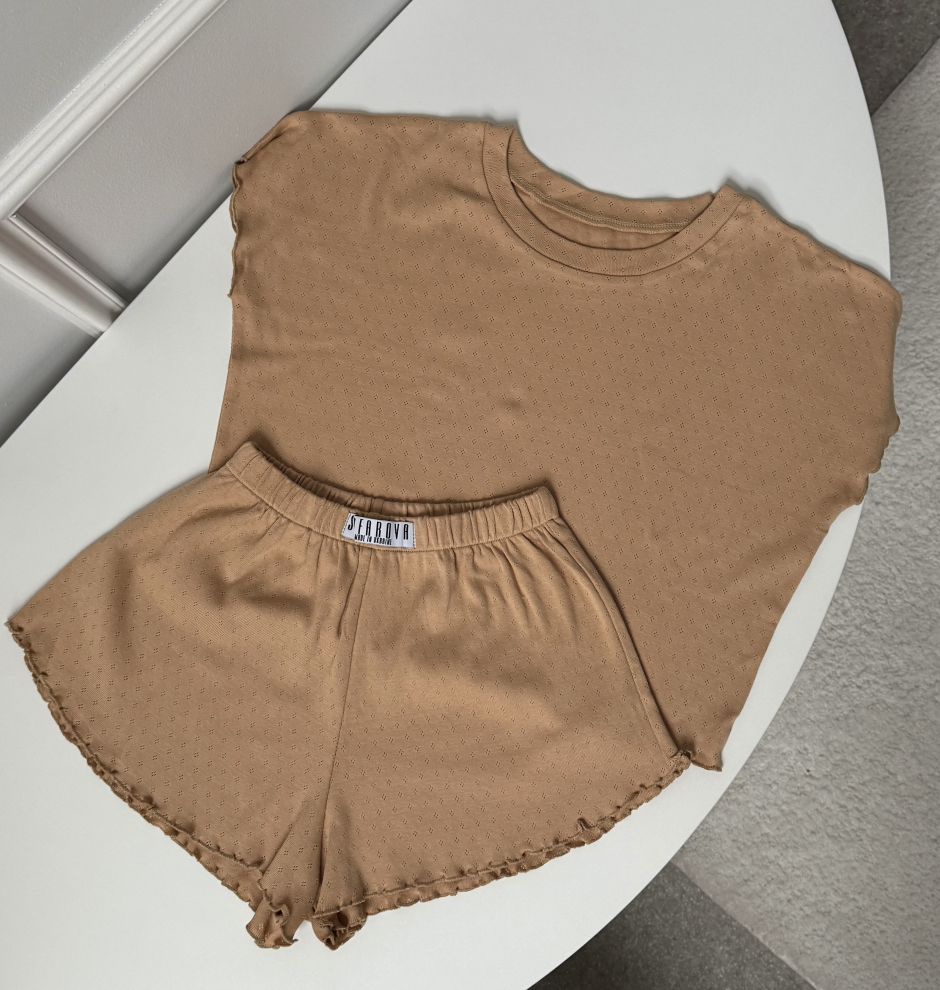 Піжама Leona в бежевому кольорі розмір XS №272 , фото 1