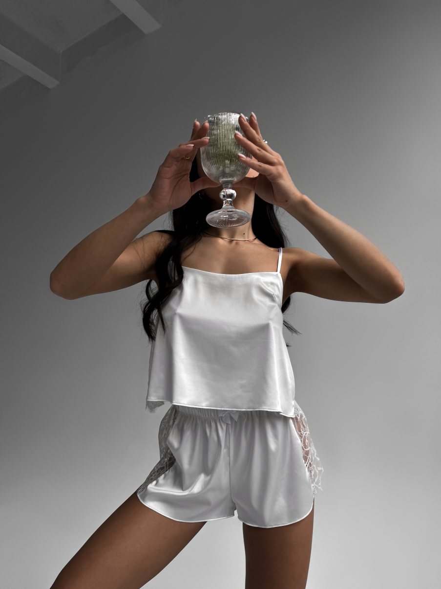 Піжама в білому кольорі Alison розмір S-M №346 , фото 3