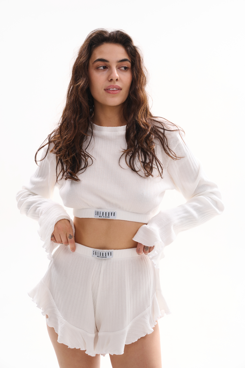 Піжама в білому кольорі Ariella розмір S-M №348, фото 1