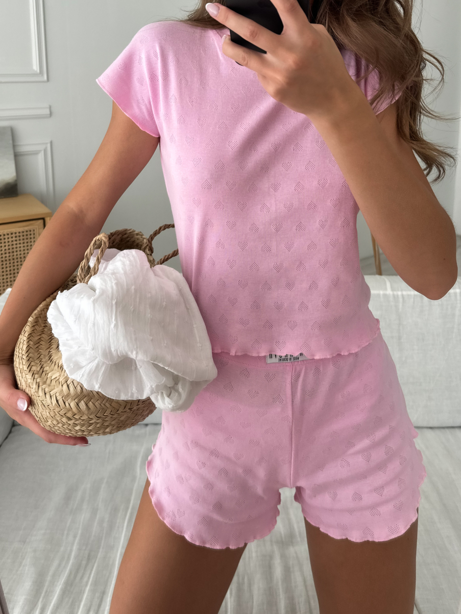 Піжама Greta в рожевому кольорі S-M №372, фото 1